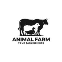 azienda agricola animale logo vettore