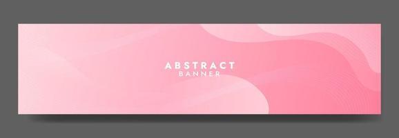 modello di banner astratto onda fluida rosa vettore