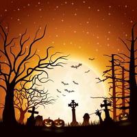 sfondo della notte di halloween vettore