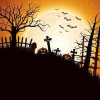 sfondo della notte di halloween vettore