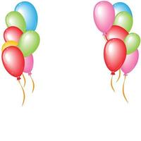 compleanno celebrazione palloncini vettore