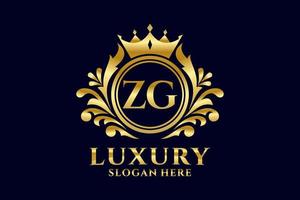 iniziale zg lettera reale lusso logo modello nel vettore arte per lussuoso il branding progetti e altro vettore illustrazione.