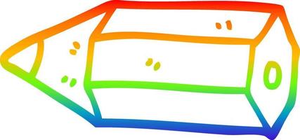 arcobaleno gradiente linea disegno cartone animato matita da colorare vettore