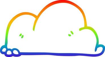 arcobaleno pendenza linea disegno cartone animato mucchio di sporco vettore