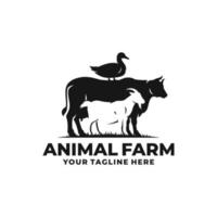 azienda agricola animale logo vettore