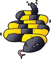serpente velenoso dei cartoni animati vettore