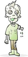 a mano libera disegnato cartone animato zombie vettore