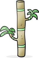 a mano libera disegnato cartone animato bambù vettore