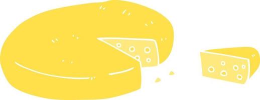 piatto colore illustrazione di formaggio vettore