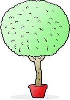 a mano libera disegnato cartone animato albero vettore