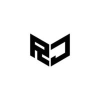rj lettera logo design con bianca sfondo nel illustratore. vettore logo, calligrafia disegni per logo, manifesto, invito, eccetera.