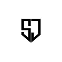 sj lettera logo design con bianca sfondo nel illustratore. vettore logo, calligrafia disegni per logo, manifesto, invito, eccetera.
