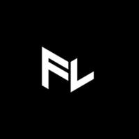 fl lettera logo design con nero sfondo nel illustratore. vettore logo, calligrafia disegni per logo, manifesto, invito, eccetera.