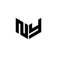 NY lettera logo design con bianca sfondo nel illustratore. vettore logo, calligrafia disegni per logo, manifesto, invito, eccetera.