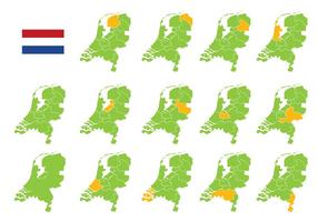 Mappa Paesi Bassi gratis vettore