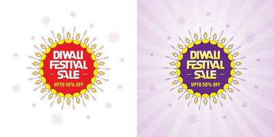 bandiera design con vettore lampada e razzo sfondo per Diwali Festival celebrazione vendita offrire logo unità.