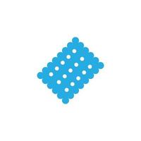 eps10 blu vettore singolo biscotto astratto solido arte icona isolato su bianca sfondo. del browser biscotto pieno simbolo nel un' semplice piatto di moda moderno stile per il tuo sito web disegno, logo, e mobile App