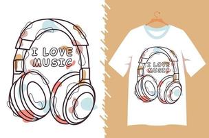 musica illustrazione per t camicia design vettore