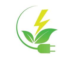 eco verde energia logo vettore