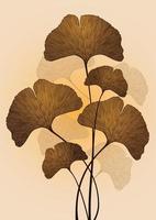 ginkgo biloba le foglie vettore illustrazione