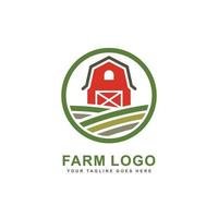 azienda agricola logo. fienile logo design vettore illustrazione