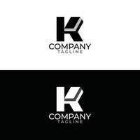K libro logo design e premio vettore modelli