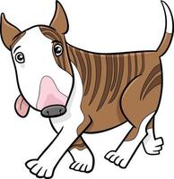cartone animato Toro terrier di razza cane animale personaggio vettore
