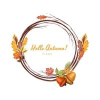 acquerello radice cerchio telaio autunno vendita vettore