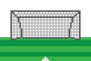 pixel arte calcio obbiettivo campo vettore