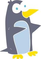 piatto colore illustrazione di pinguino vettore