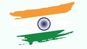 grunge struttura colorato India bandiera design vettore