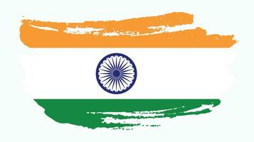 colorato sbiadito India grunge struttura bandiera design vettore