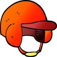 vettore pendenza illustrazione cartone animato baseball casco