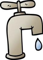 vettore pendenza illustrazione cartone animato gocciolante rubinetto