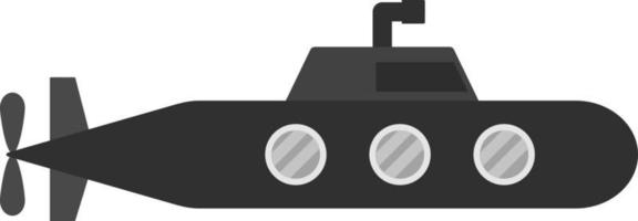 sottomarino icona, piatto illustrazione vettore