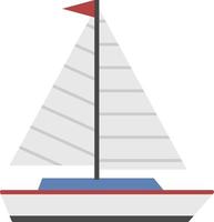 andare in barca barca icona, piatto illustrazione