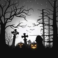 sfondo della notte di halloween vettore