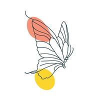 farfalla linea arte vettore disegno