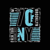 design di t-shirt e abbigliamento new york brooklyn vettore