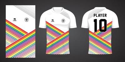 modello di design sportivo in jersey di calcio colorato vettore