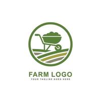 azienda agricola logo. carriola logo vettore