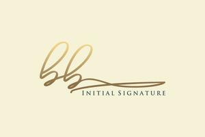 iniziale bb lettera firma logo modello elegante design logo. mano disegnato calligrafia lettering vettore illustrazione.