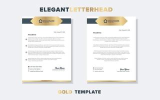 moderno lusso d'oro carta intestata design modello per stazionario per attività commerciale società modificabile formato eps10 vettore