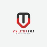 lettera vtm logo design modello vettore