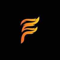 f fuoco logo design e premio vettore modelli