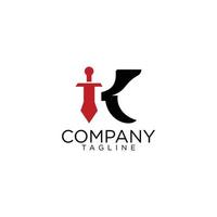 K coltello logo design e premio vettore modelli