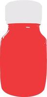 rosso medicina bottiglia illustrazione design vettore