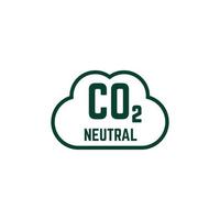 carbonio neutro icona, zero co2 emissione vettore