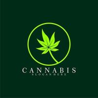 canapa logo. verde marijuana foglia vettore icona
