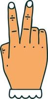 mano raccolta Due dita gesto illustrazione vettore